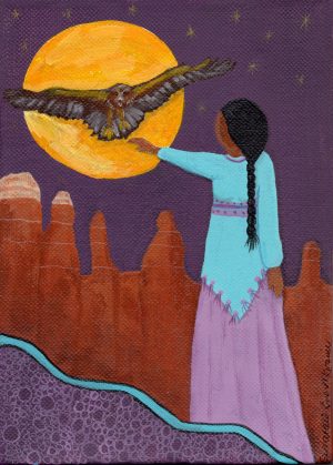 Hawk Woman Kachine Woman painting