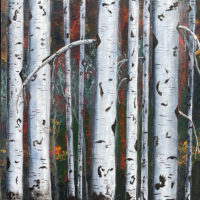 Birch trees painting right