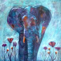 Beauty Elephant Painting 24 x 24