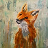 Curious Charmer - Fox 24" x 24"