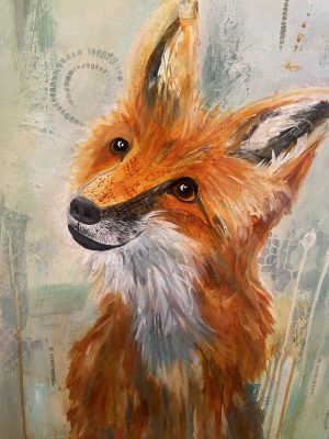 Curious Charmer - Fox 24" x 24" - Image 5