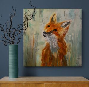 Curious Charmer - Fox 24" x 24" - Image 2