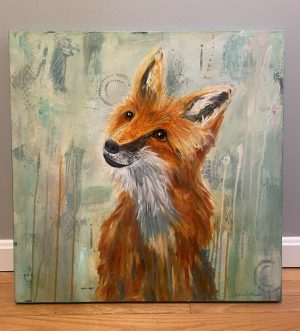 Curious Charmer - Fox 24" x 24" - Image 4