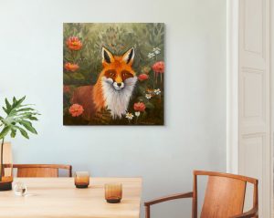 Fox in the Garden 24 x 24 - Image 3