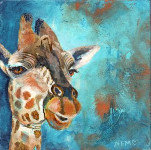 Playful Perspective- Giraffe 6 x 6