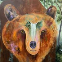 Where Wisdom Flows Bear Painting by Natalie Marquis