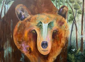 Where Wisdom Flows Bear Painting by Natalie Marquis