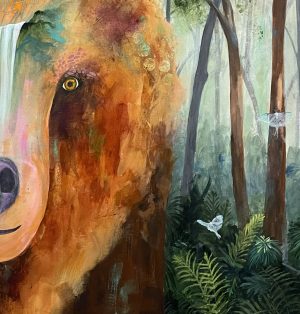 Where Wisdom Flows - Bear 48" x 36" - Image 4